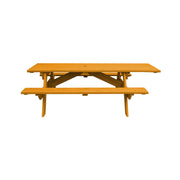 Natural Solid Wood Outdoor Picnic Table Umbrella Hole-0