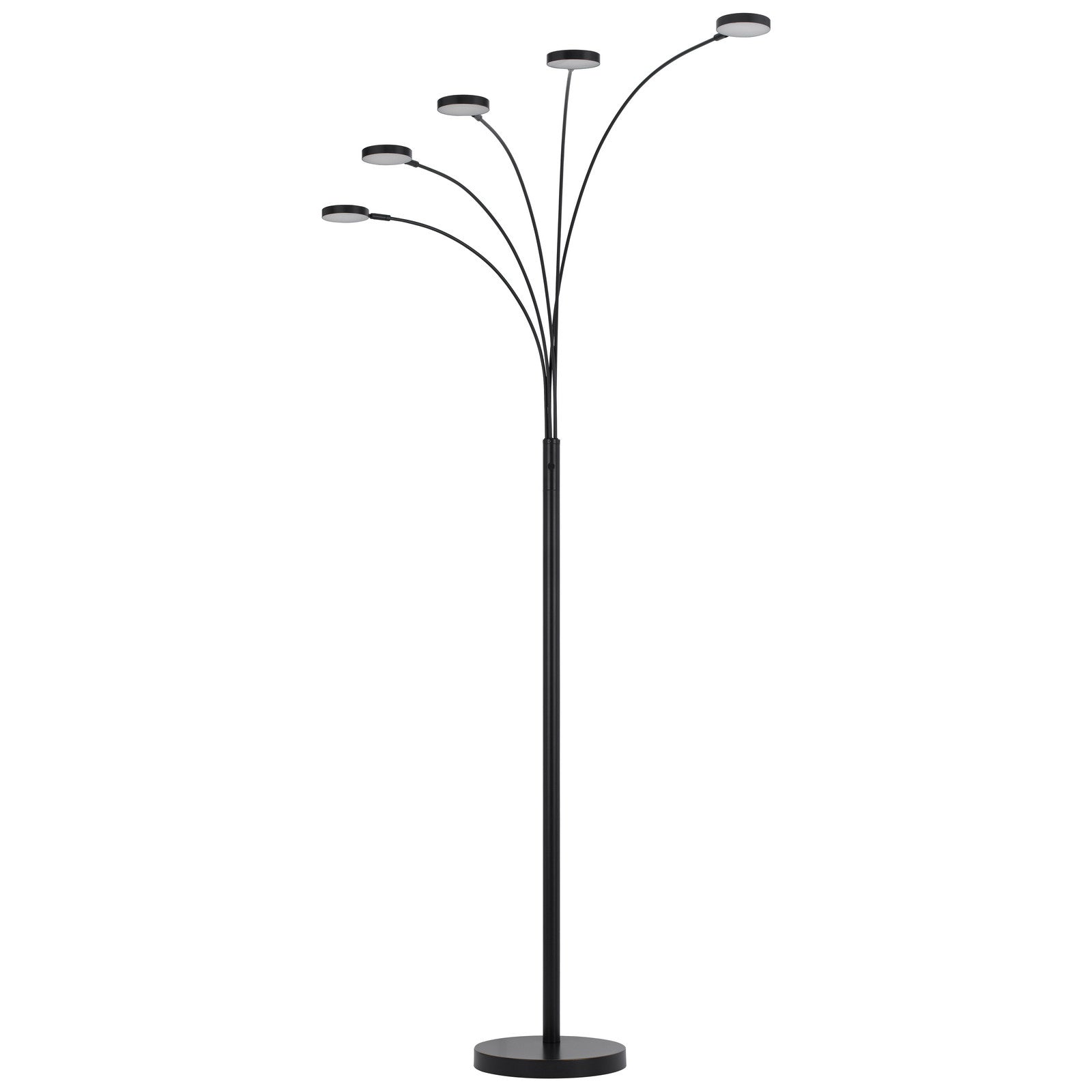 82" Bronze Five Light Led Arc Floor Lamp-0