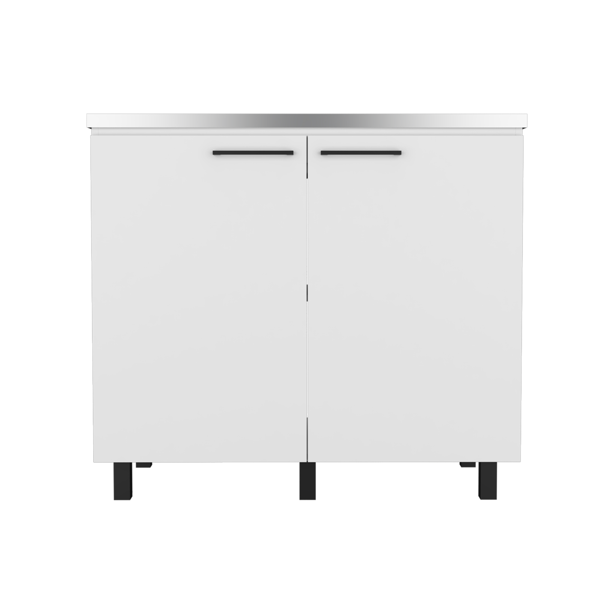 39" White Accent Cabinet With Two Shelves-0