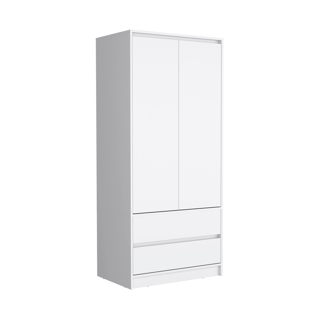 Two Piece White Bedroom Set-Bedroom Furniture Sets-DECOROLALA