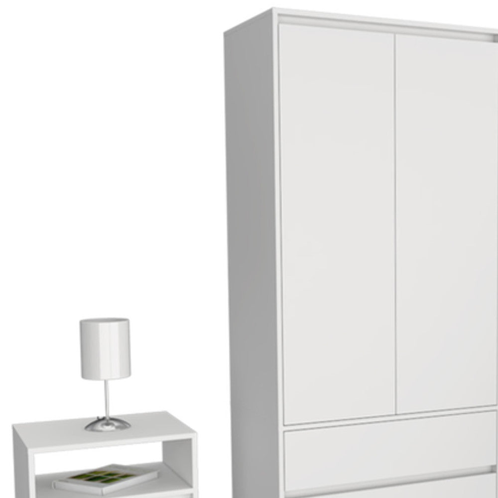 Three Piece White Bedroom Set-Bedroom Furniture Sets-DECOROLALA