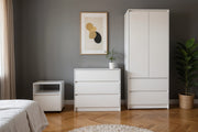 Three Piece White Bedroom Set-Bedroom Furniture Sets-DECOROLALA