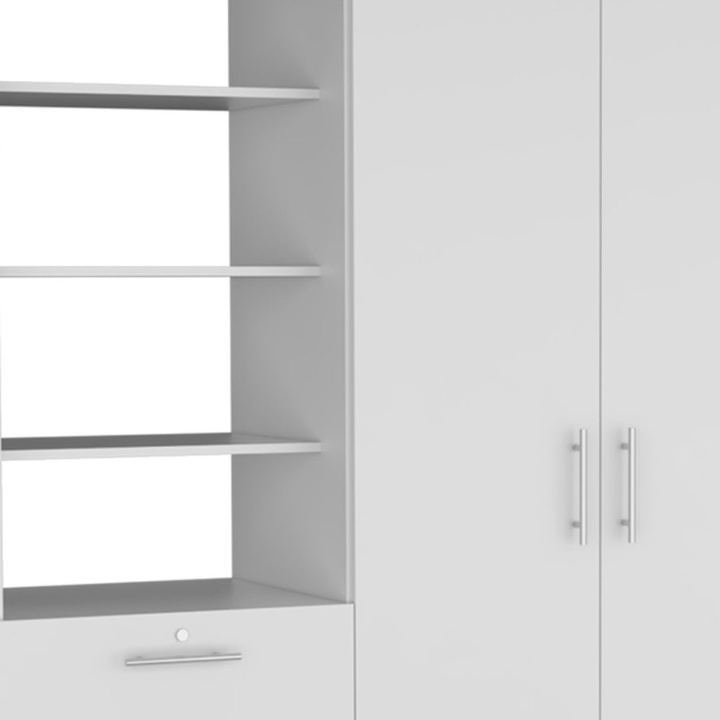 Two Piece White Bedroom Set-Bedroom Furniture Sets-DECOROLALA