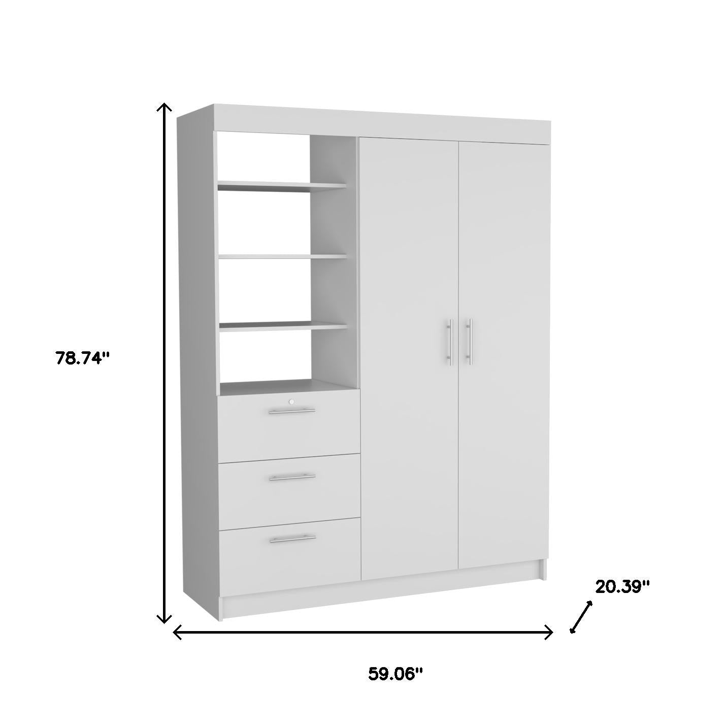Two Piece White Bedroom Set-Bedroom Furniture Sets-DECOROLALA