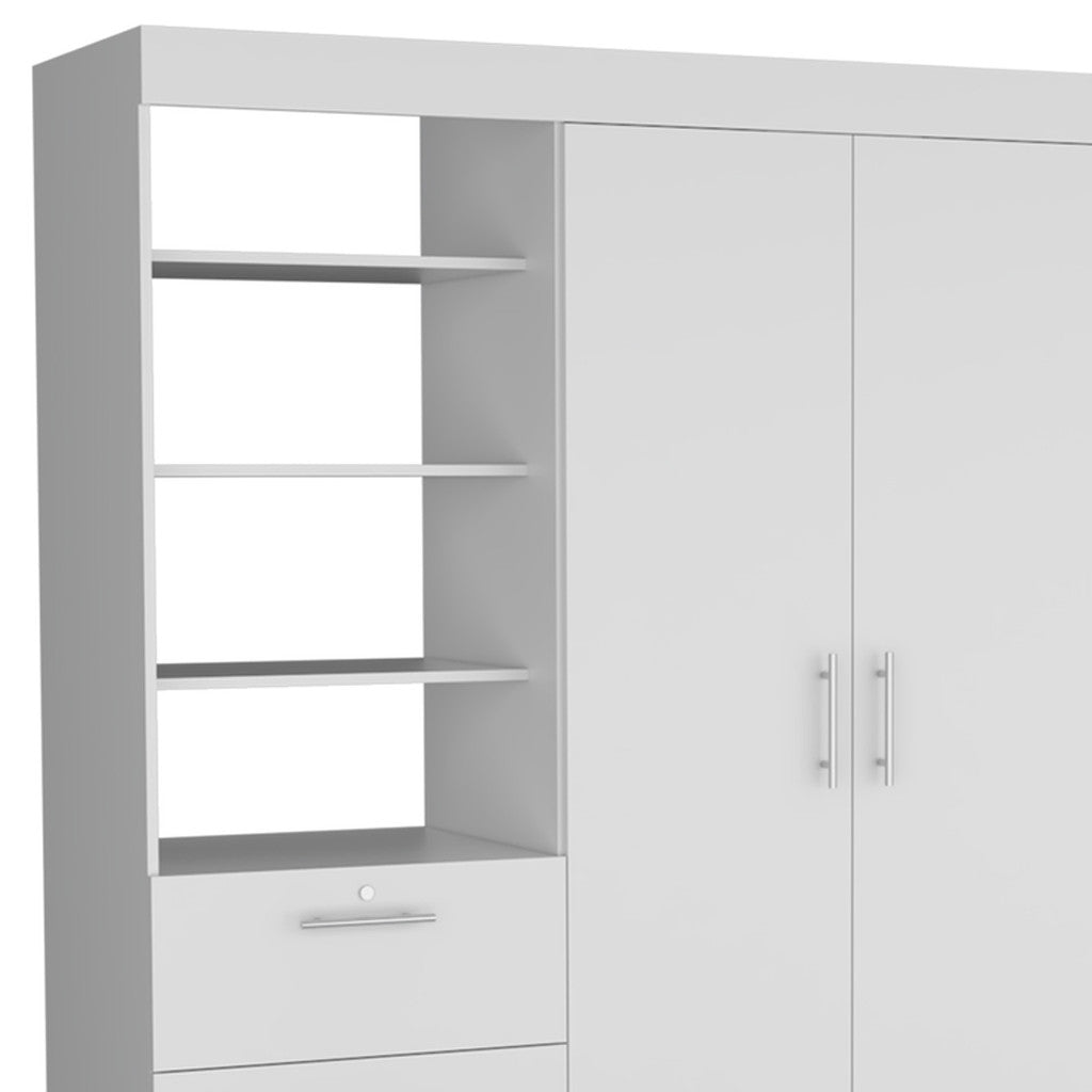 Two Piece White Bedroom Set-Bedroom Furniture Sets-DECOROLALA