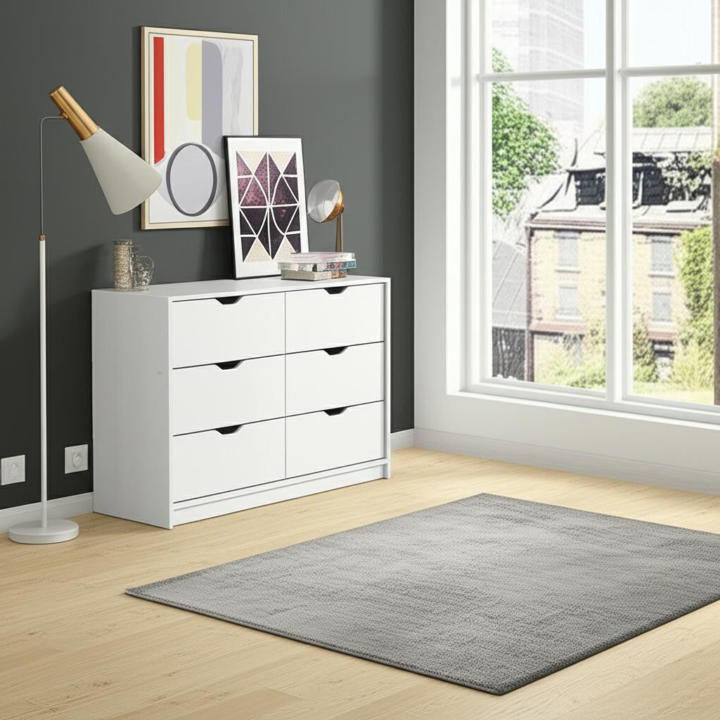 Two Piece White Bedroom Set-Dressers-DECOROLALA