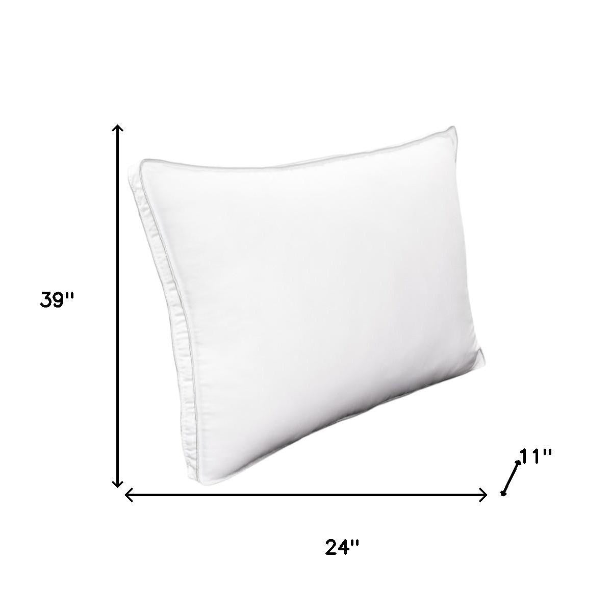 Set of Two Microfiber Down Alternative Medium Hypoallergenic King Size Bed Pillows-Bed Pillows-DECOROLALA