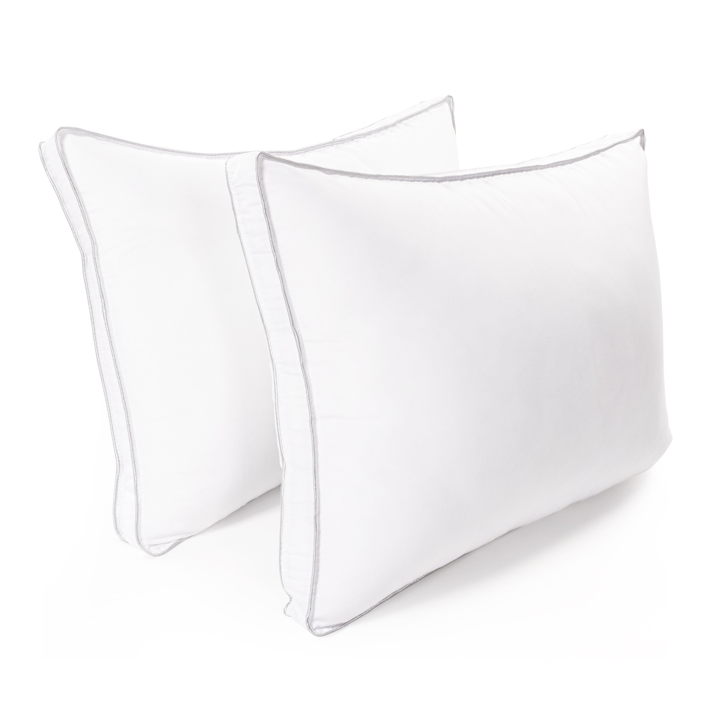 Set of Two Microfiber Down Alternative Medium Hypoallergenic Standard Size Bed Pillows-Bed Pillows-DECOROLALA