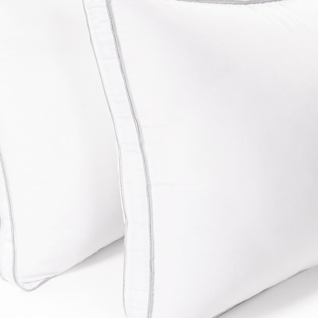 Set of Two Microfiber Down Alternative Medium Hypoallergenic Standard Size Bed Pillows-Bed Pillows-DECOROLALA