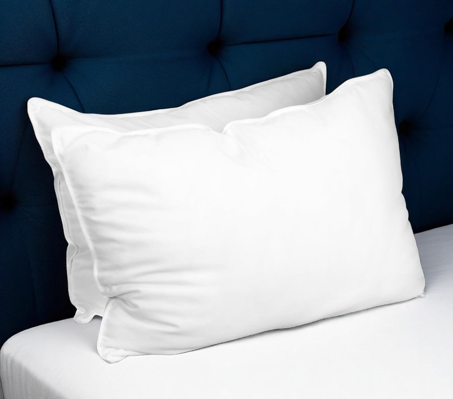 Set of Two Microfiber Down Alternative Medium Hypoallergenic King Size Bed Pillows-Bed Pillows-DECOROLALA