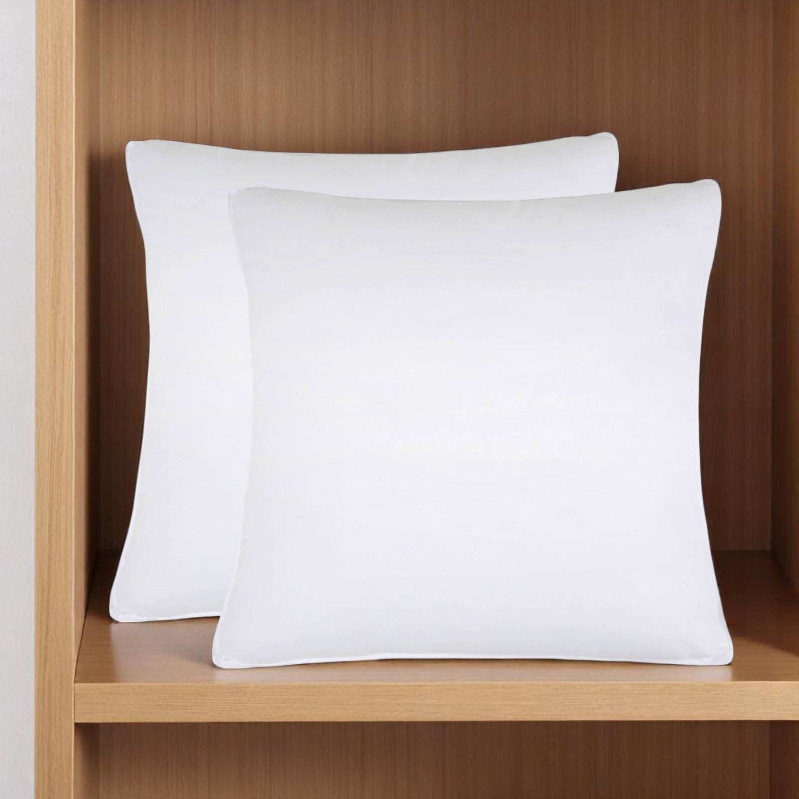Set of Two Microfiber Down Alternative Medium Hypoallergenic European Size Bed Pillows-Bed Pillows-DECOROLALA
