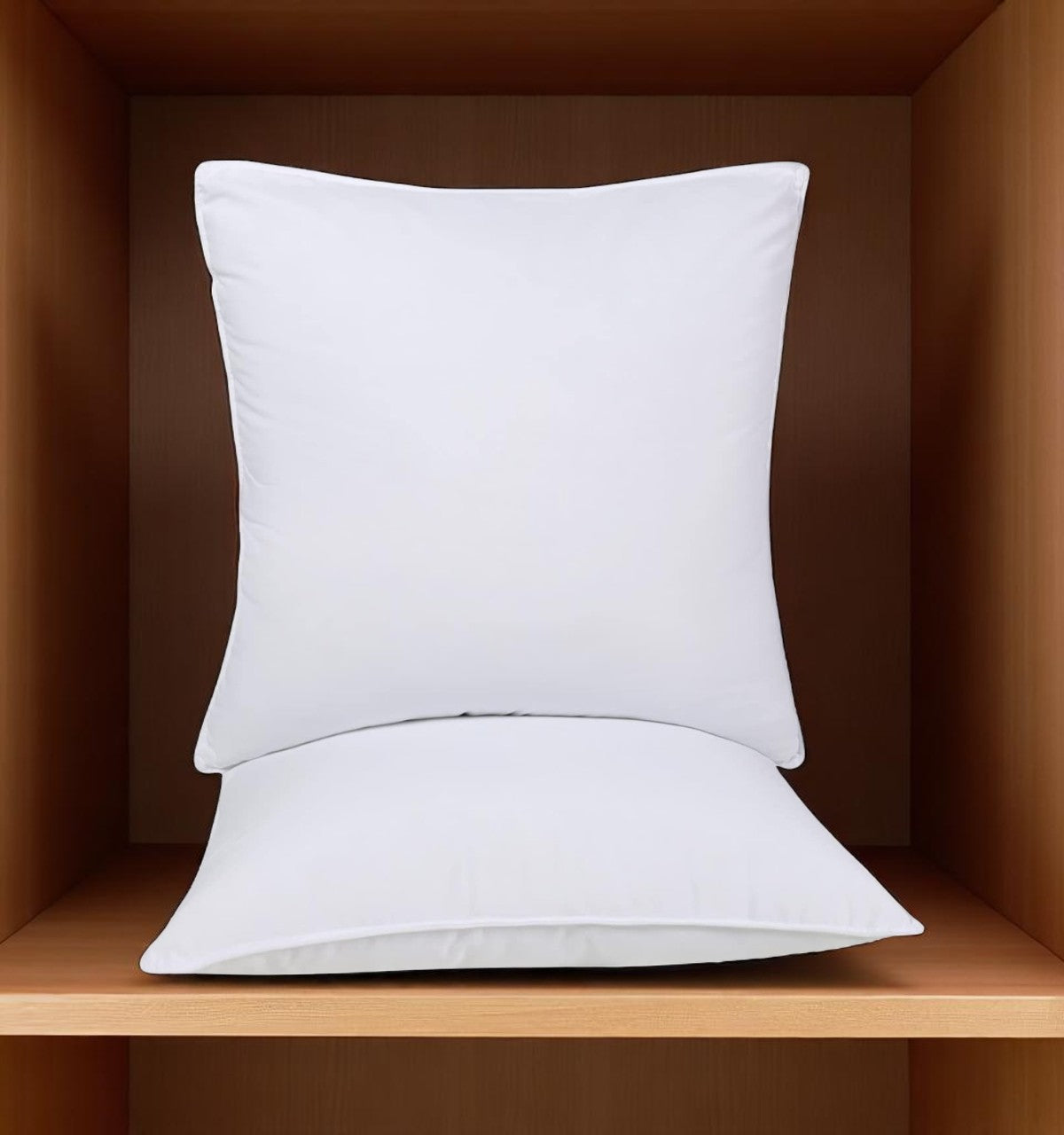 Set of Two Microfiber Down Alternative Medium Hypoallergenic European Size Bed Pillows-Bed Pillows-DECOROLALA