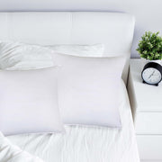 Set of Two Microfiber Down Alternative Medium Hypoallergenic European Size Bed Pillows-Bed Pillows-DECOROLALA