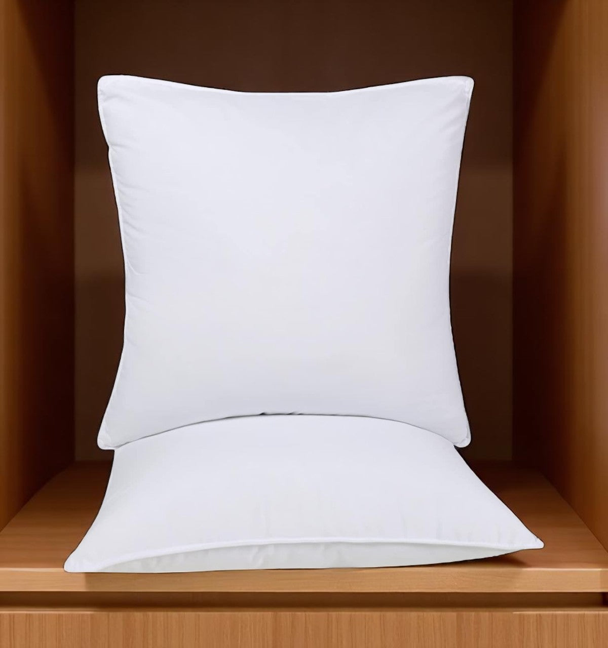 Set of Two Microfiber Down Alternative Medium Hypoallergenic European Size Bed Pillows-Bed Pillows-DECOROLALA