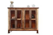 49" Brown Solid and Manufactured Wood Distressed Buffet Table-Sideboards-DECOROLALA