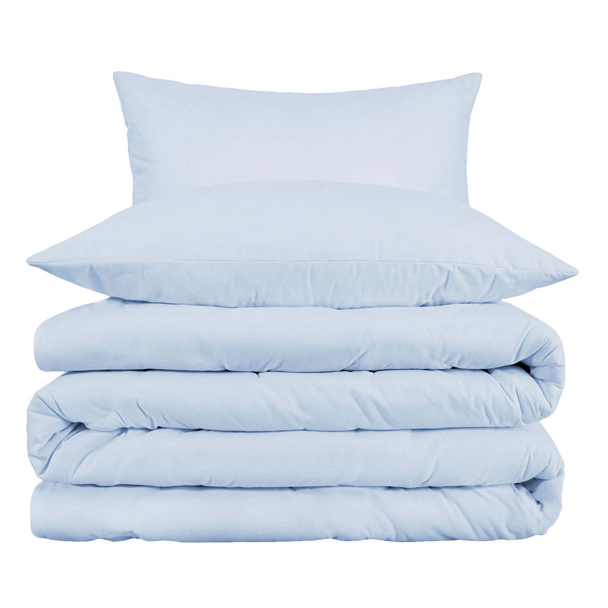 Light Blue Queen Cotton Blend 1000 Thread Count Washable Duvet Cover Set-Down Comforters and Duvets-DECOROLALA