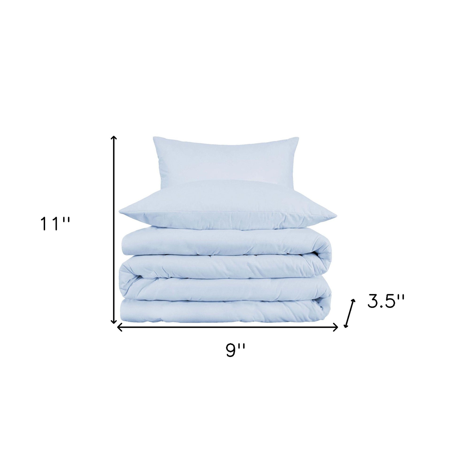 Light Blue Queen Cotton Blend 1000 Thread Count Washable Duvet Cover Set-Down Comforters and Duvets-DECOROLALA