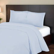 Light Blue Queen Cotton Blend 1000 Thread Count Washable Duvet Cover Set-Down Comforters and Duvets-DECOROLALA