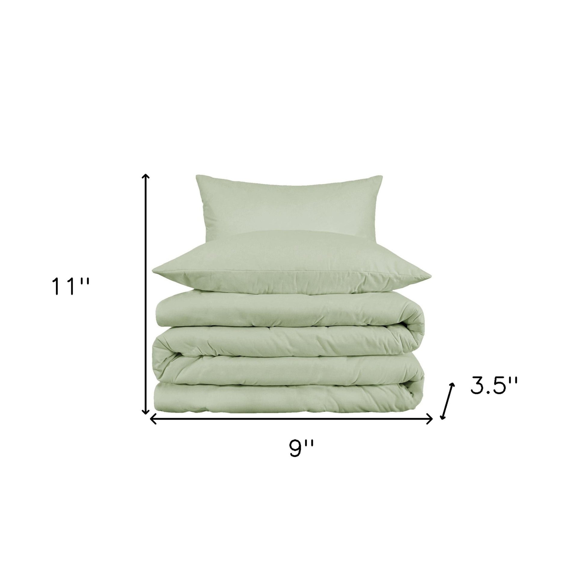 Light Green Queen Cotton Blend 1000 Thread Count Washable Duvet Cover Set-Down Comforters and Duvets-DECOROLALA