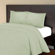 Light Green Queen Cotton Blend 1000 Thread Count Washable Duvet Cover Set-Down Comforters and Duvets-DECOROLALA
