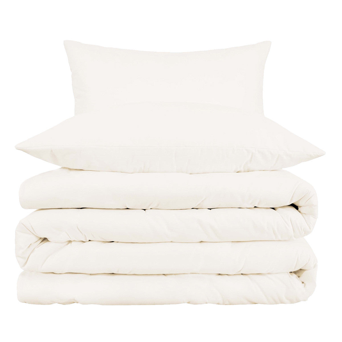 Ivory Queen Cotton Blend 1000 Thread Count Washable Duvet Cover Set-Down Comforters and Duvets-DECOROLALA