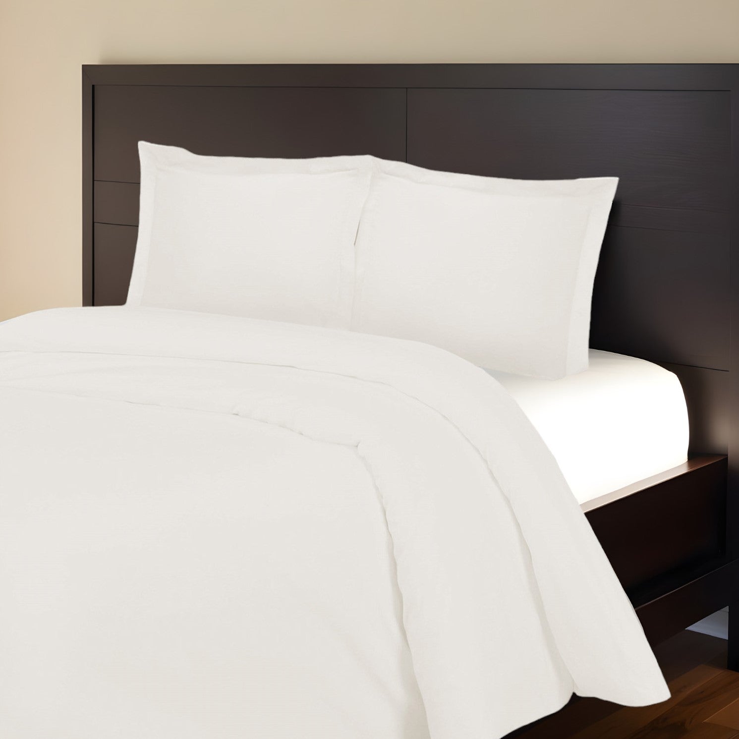 Ivory Queen Cotton Blend 1000 Thread Count Washable Duvet Cover Set-Down Comforters and Duvets-DECOROLALA