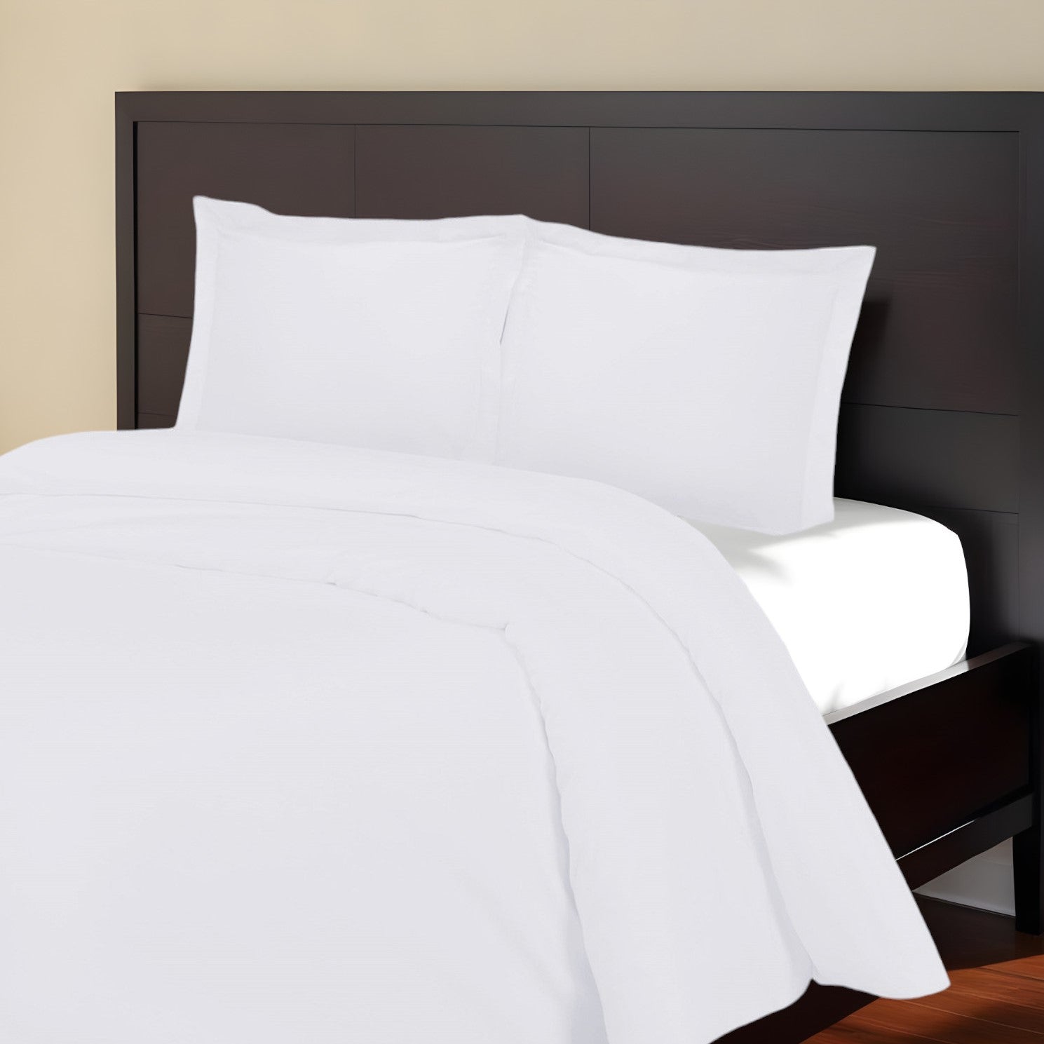 White Queen Cotton Blend 1000 Thread Count Washable Duvet Cover Set-Down Comforters and Duvets-DECOROLALA