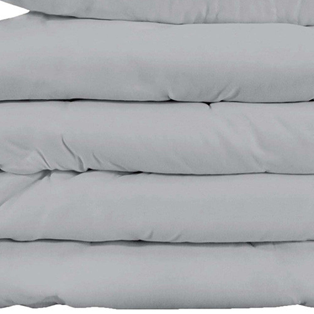 Light Gray King Cotton Blend 1000 Thread Count Washable Duvet Cover Set-Down Comforters and Duvets-DECOROLALA
