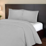 Light Gray King Cotton Blend 1000 Thread Count Washable Duvet Cover Set-Down Comforters and Duvets-DECOROLALA