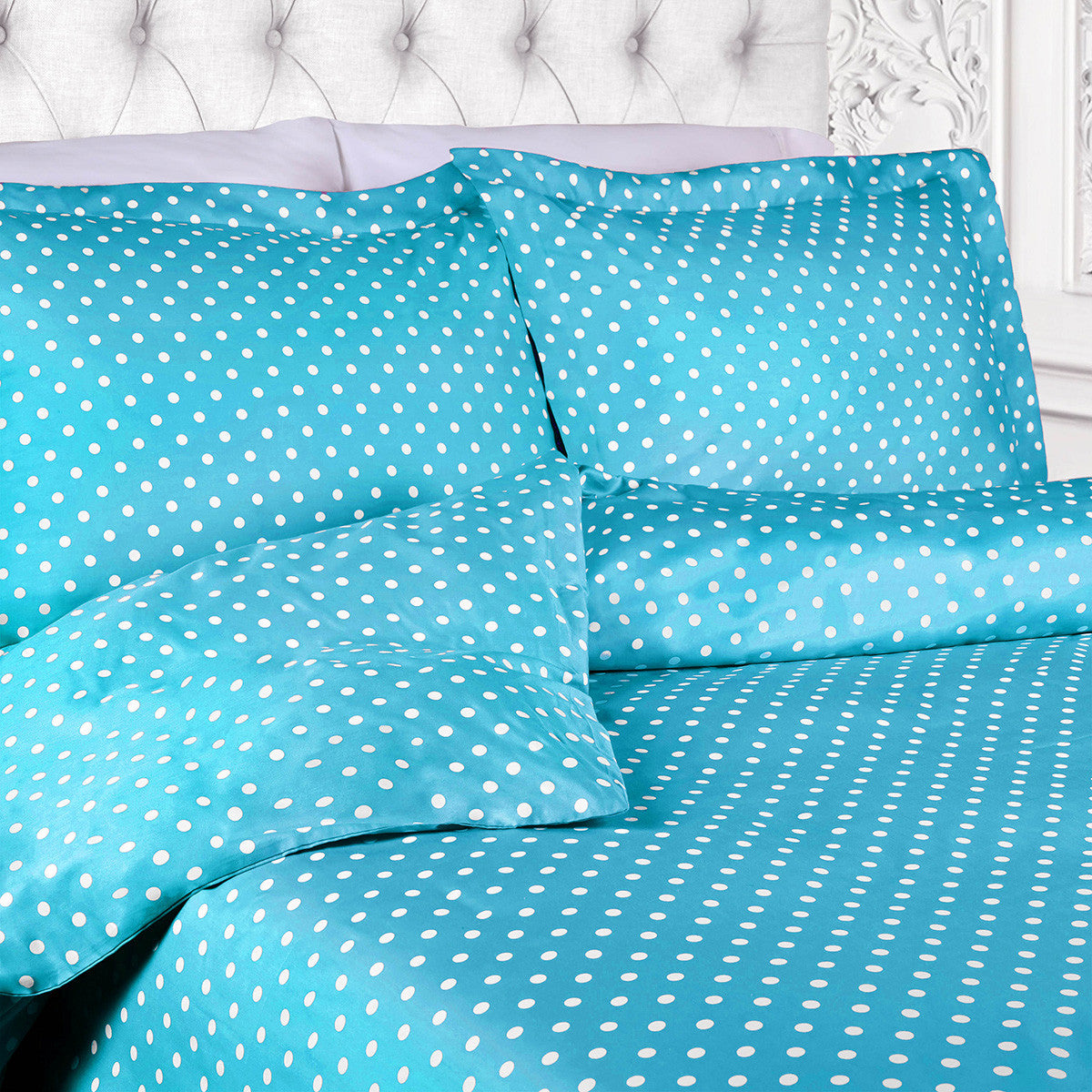 Aqua King Cotton Blend 600 Thread Count Washable Duvet Cover Set-Down Comforters and Duvets-DECOROLALA