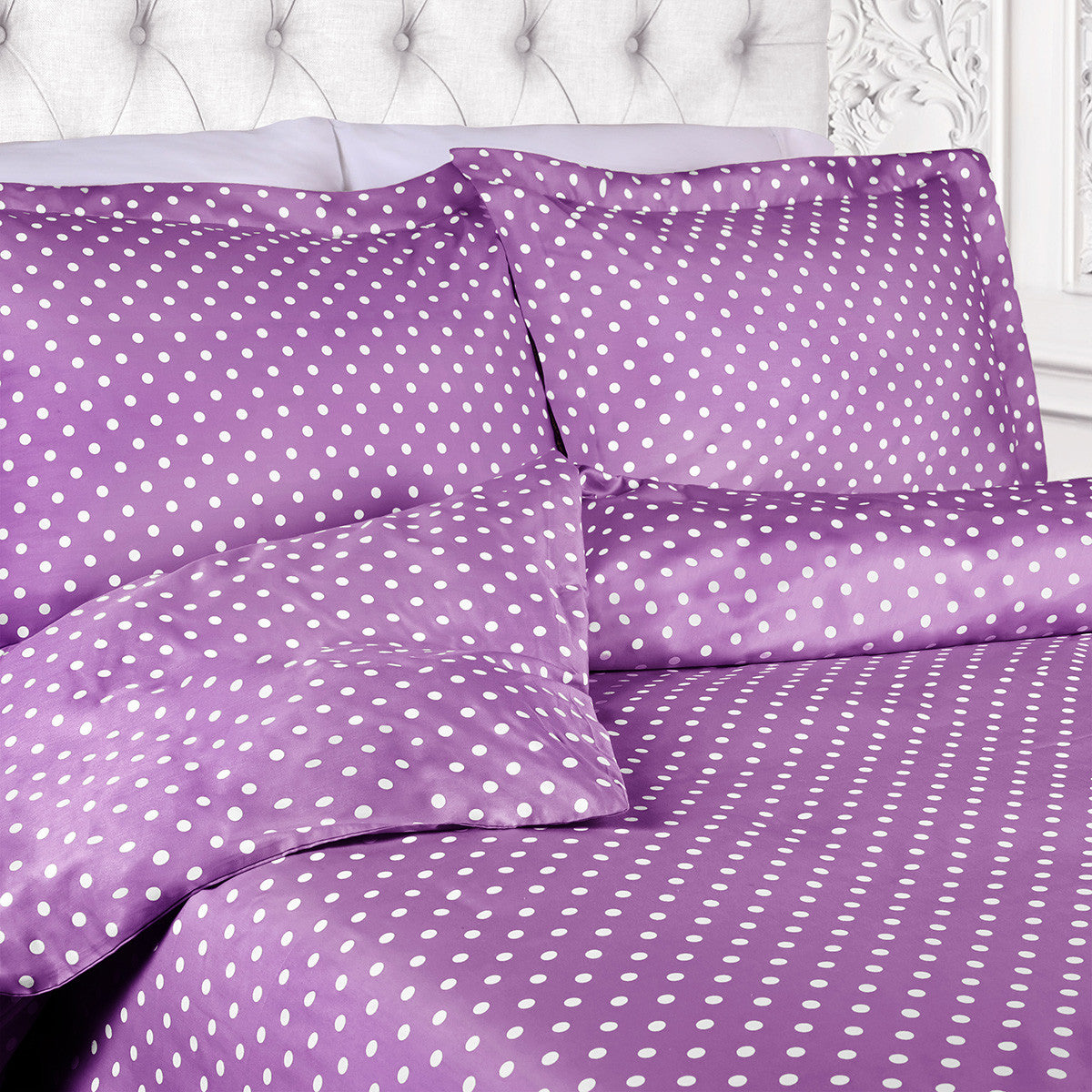 Lilac King Cotton Blend 600 Thread Count Washable Duvet Cover Set-Down Comforters and Duvets-DECOROLALA