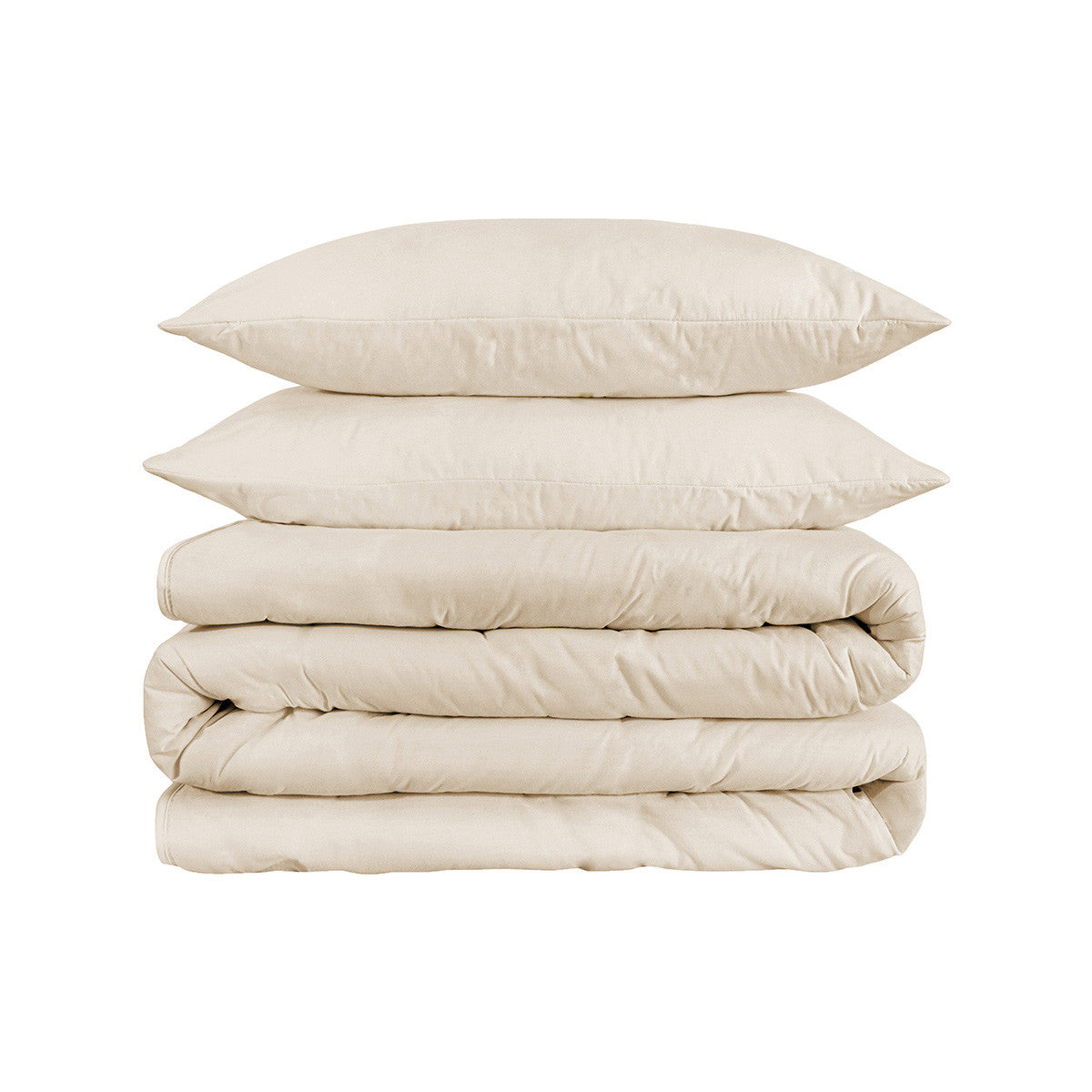Ivory Queen Cotton Blend 1200 Thread Count Washable Duvet Cover Set-Down Comforters and Duvets-DECOROLALA