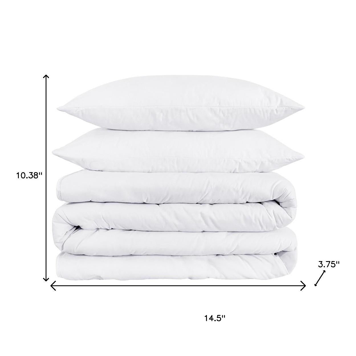 White Queen Cotton Blend 1200 Thread Count Washable Duvet Cover Set-Down Comforters and Duvets-DECOROLALA