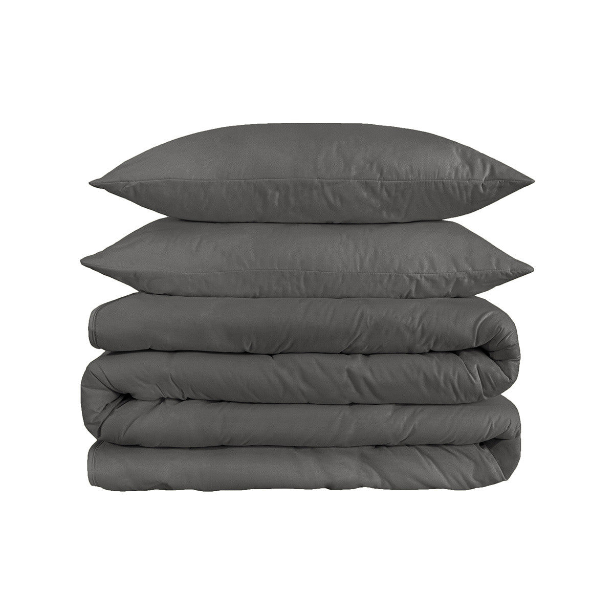 Charcoal King Cotton Blend 1200 Thread Count Washable Duvet Cover Set-Down Comforters and Duvets-DECOROLALA