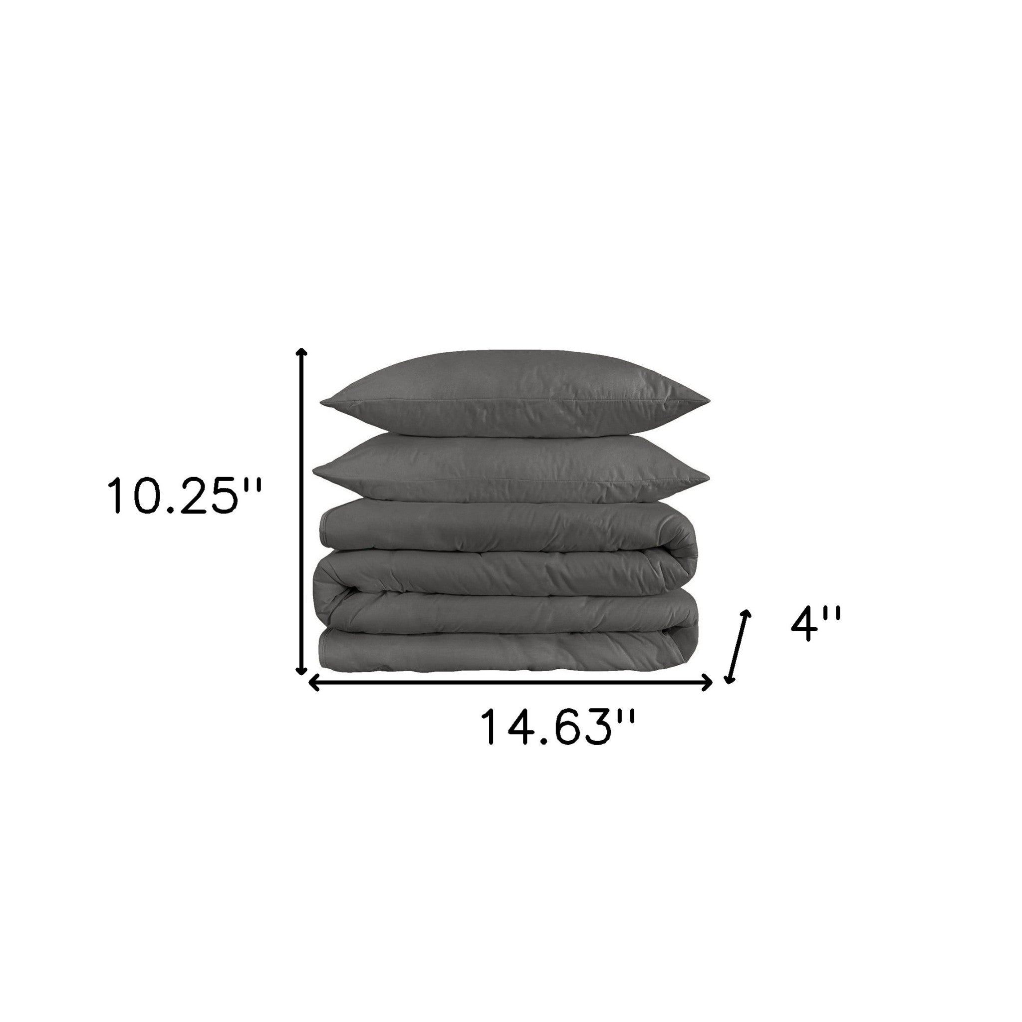 Charcoal King Cotton Blend 1200 Thread Count Washable Duvet Cover Set-Down Comforters and Duvets-DECOROLALA