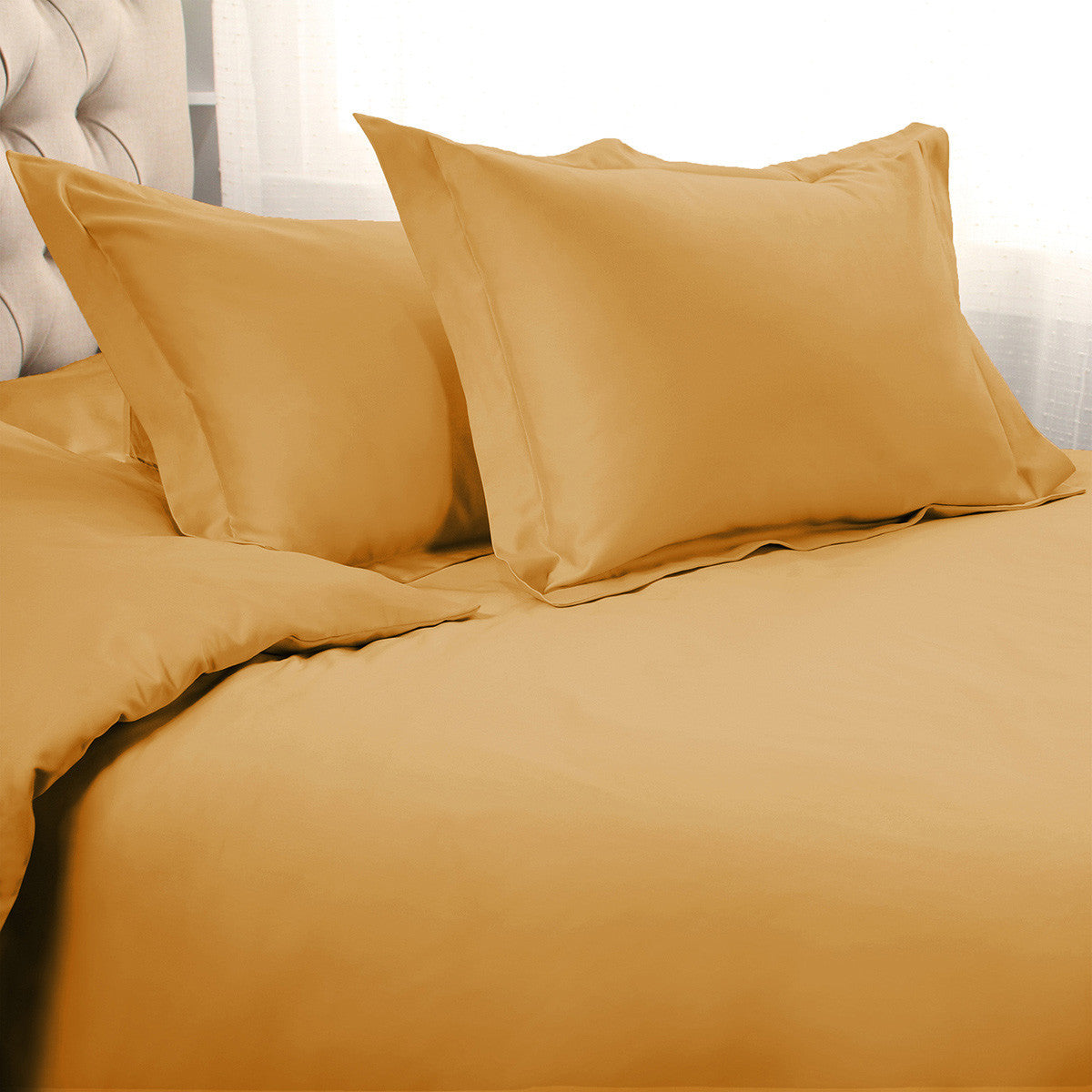 Gold King Cotton Blend 1200 Thread Count Washable Duvet Cover Set-Down Comforters and Duvets-DECOROLALA