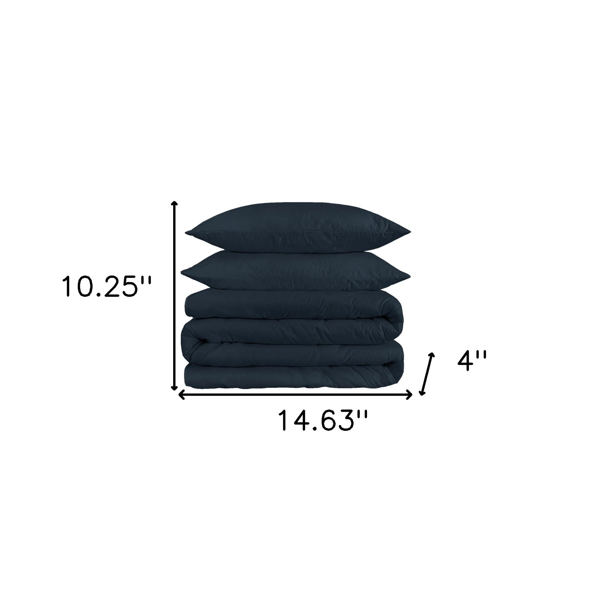 Navy Blue King Cotton Blend 1200 Thread Count Washable Duvet Cover Set-Down Comforters and Duvets-DECOROLALA