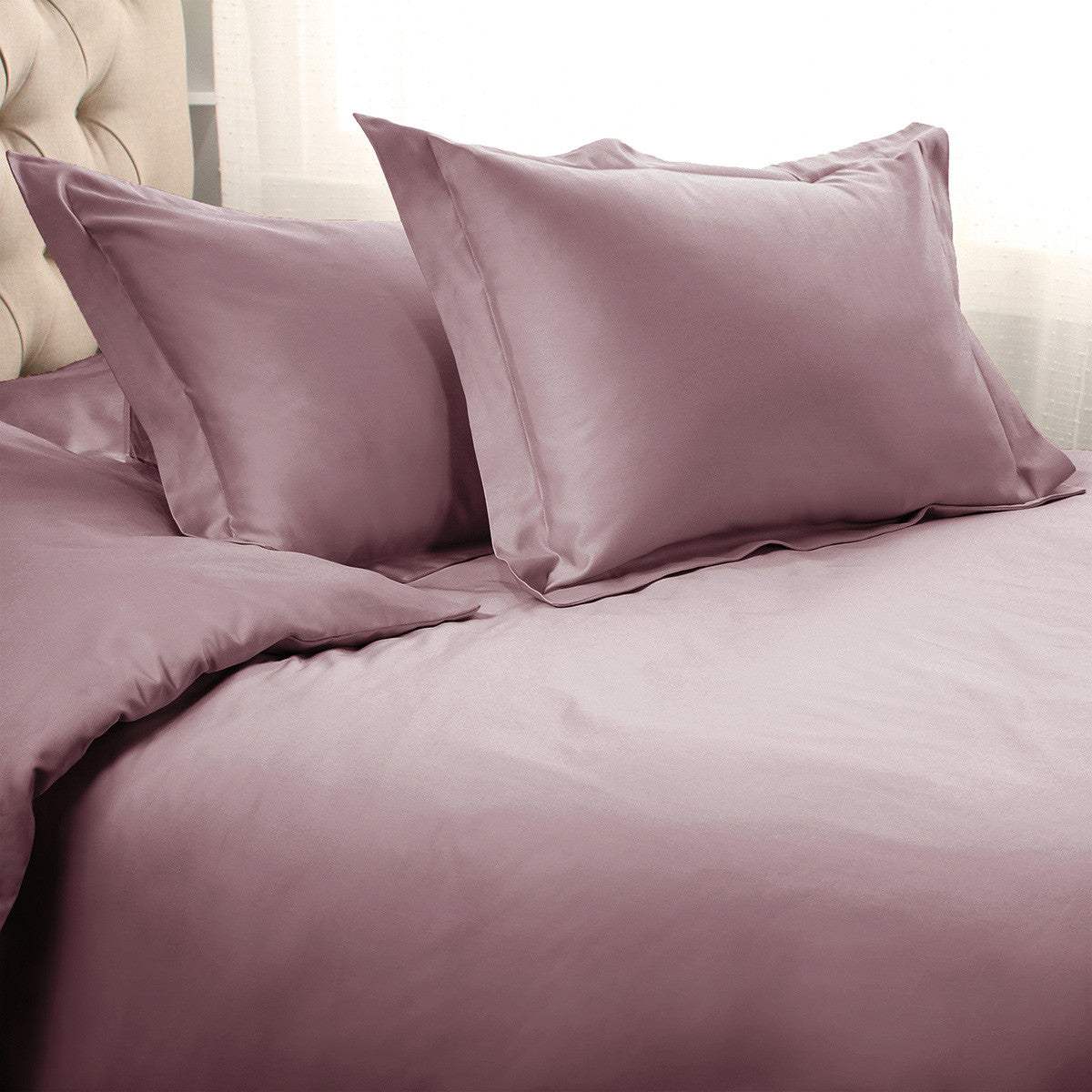 Purple Red King Cotton Blend 1200 Thread Count Washable Duvet Cover Set-Down Comforters and Duvets-DECOROLALA