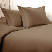 Taupe Queen Cotton Blend 1500 Thread Count Washable Duvet Cover Set-Down Comforters and Duvets-DECOROLALA