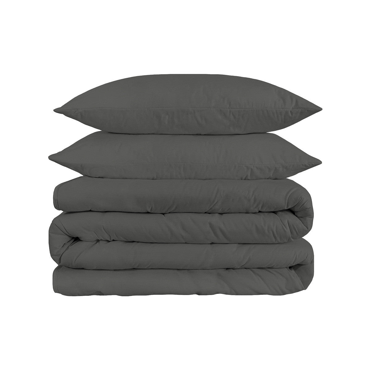 Gray King Cotton Blend 1500 Thread Count Washable Duvet Cover Set-Down Comforters and Duvets-DECOROLALA