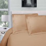 Beige King Cotton Blend 300 Thread Count Washable Duvet Cover Set-Down Comforters and Duvets-DECOROLALA