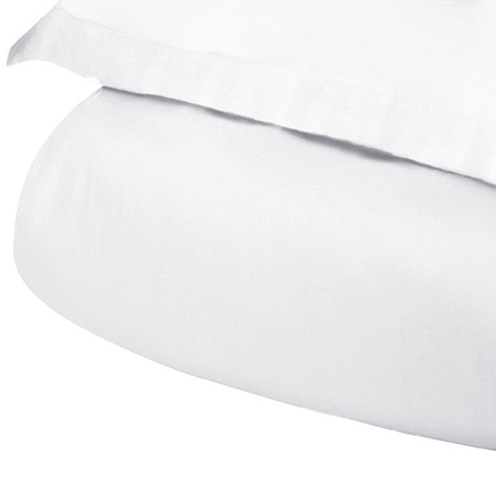 White Queen Cotton Blend 400 Thread Count Washable Duvet Cover Set-Down Comforters and Duvets-DECOROLALA