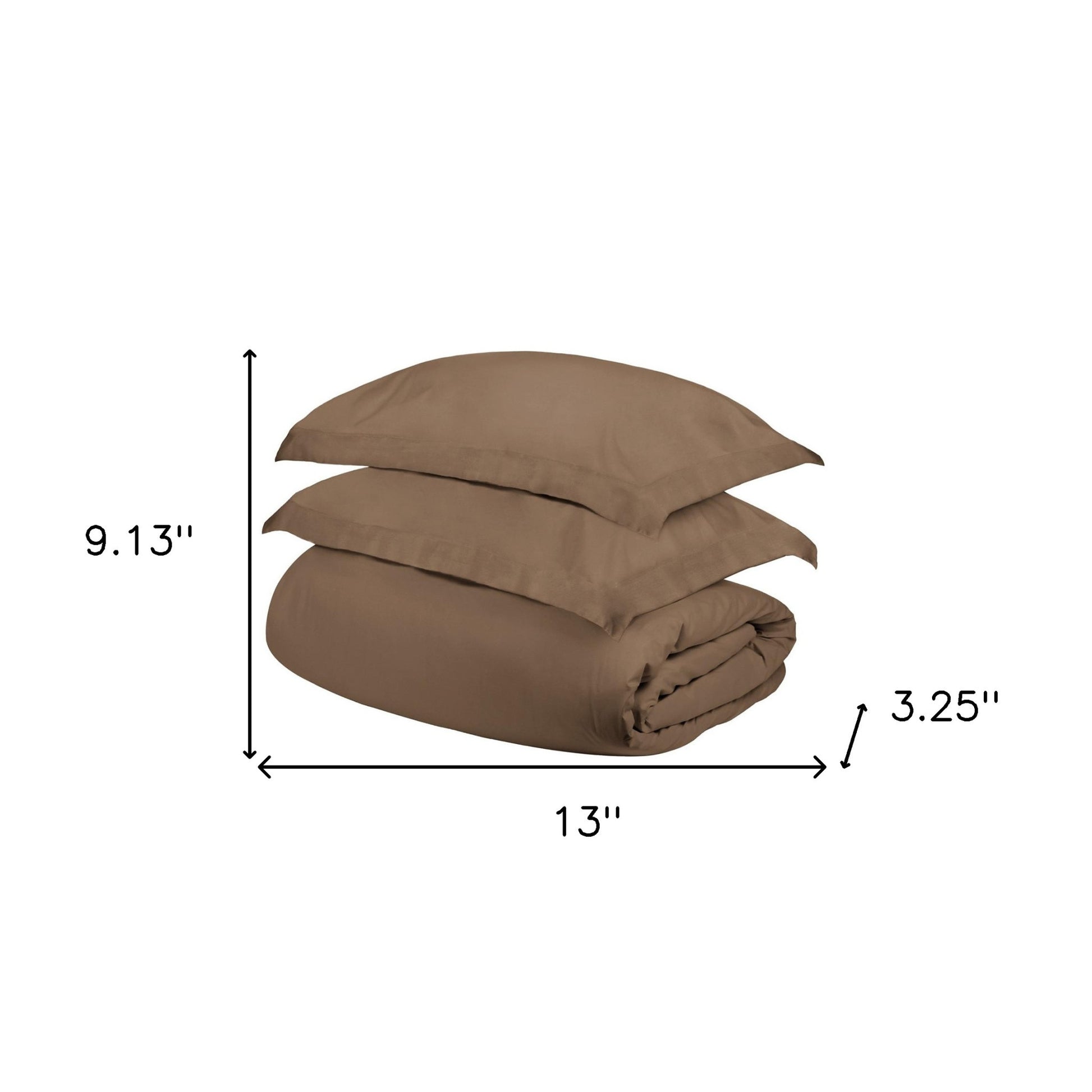 Taupe Twin Cotton Blend 400 Thread Count Washable Duvet Cover Set-Down Comforters and Duvets-DECOROLALA