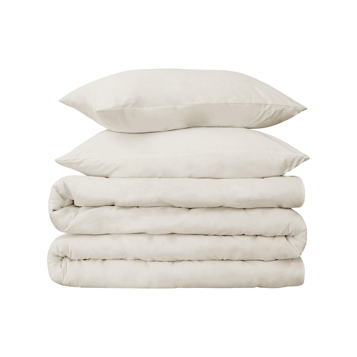 Ivory Queen Cotton Blend 650 Thread Count Washable Duvet Cover Set-Down Comforters and Duvets-DECOROLALA