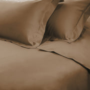 Taupe Queen Cotton Blend 650 Thread Count Washable Duvet Cover Set-Down Comforters and Duvets-DECOROLALA