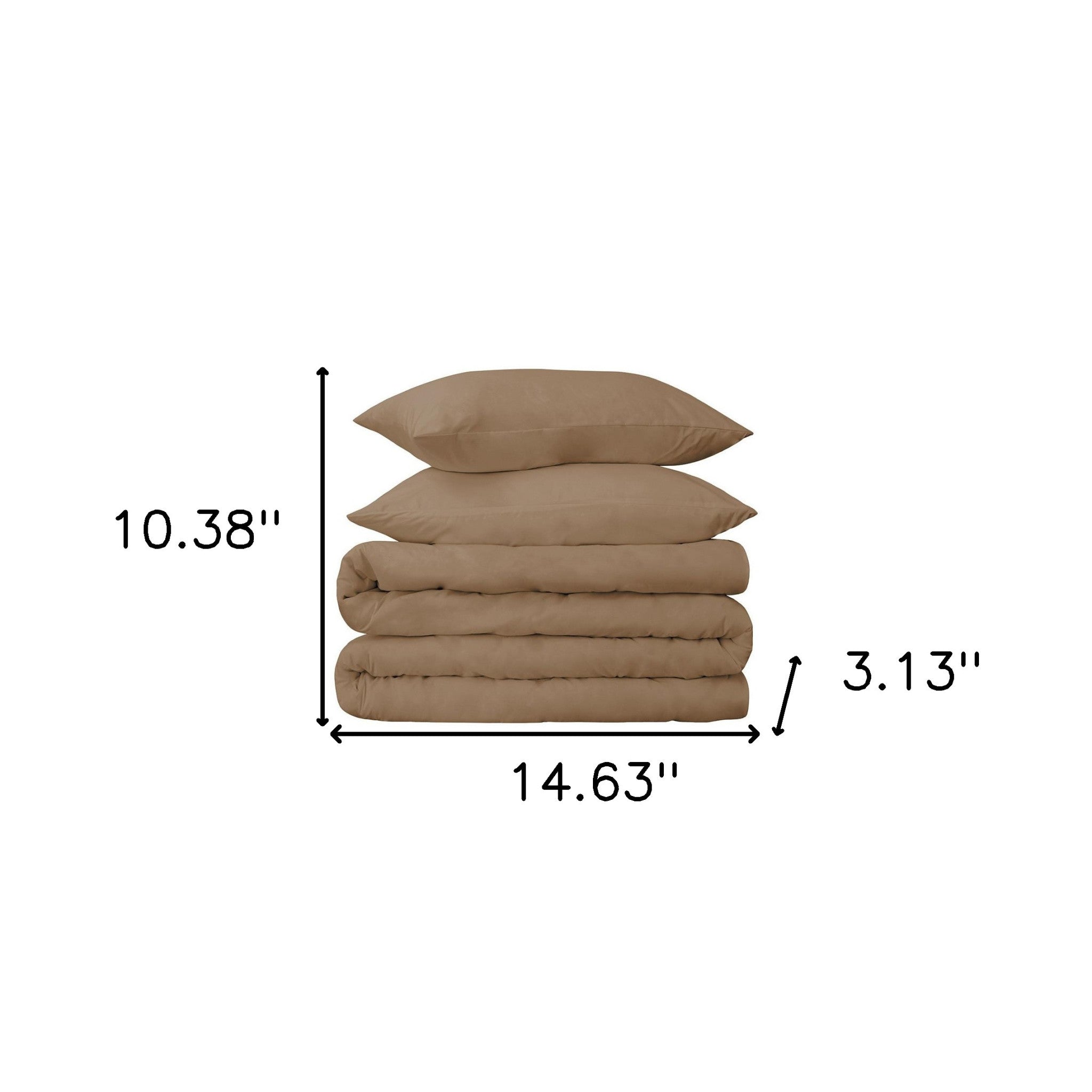 Taupe Queen Cotton Blend 650 Thread Count Washable Duvet Cover Set-Down Comforters and Duvets-DECOROLALA