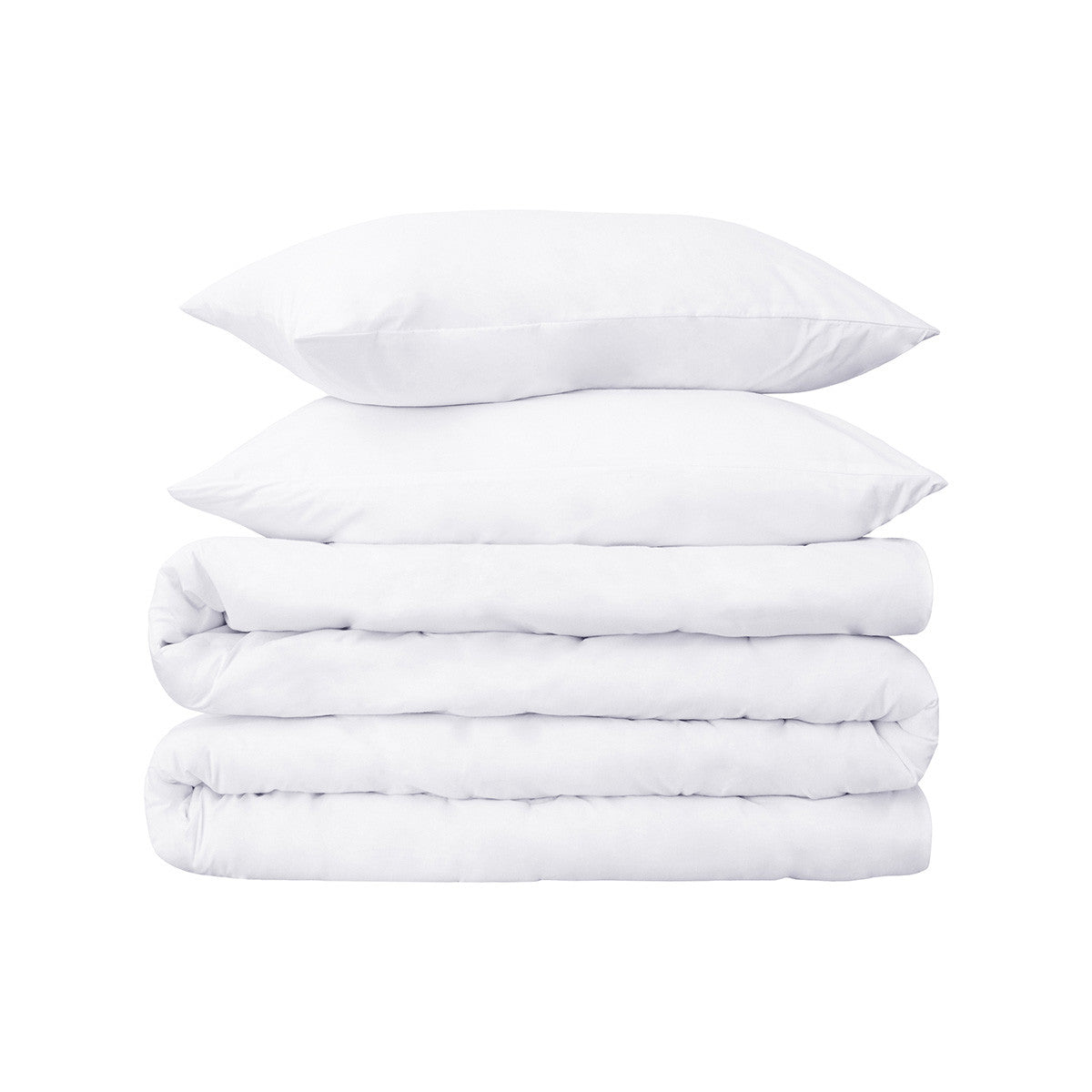 White Twin Cotton Blend 650 Thread Count Washable Duvet Cover Set-Down Comforters and Duvets-DECOROLALA