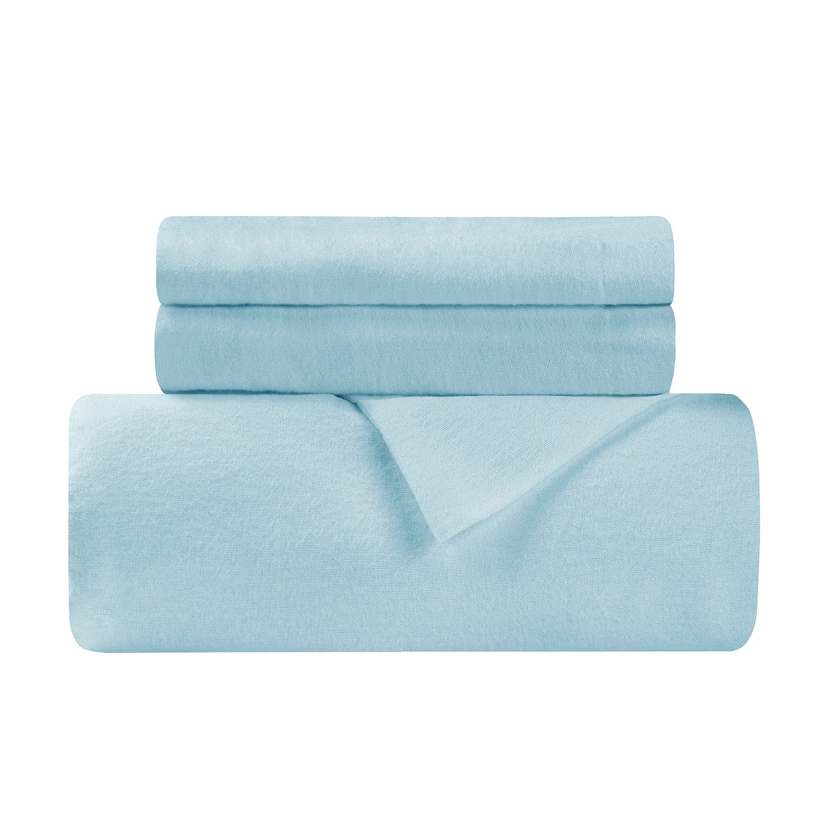 Light Blue King Cotton Blend 0 Thread Count Washable Duvet Cover Set-Down Comforters and Duvets-DECOROLALA
