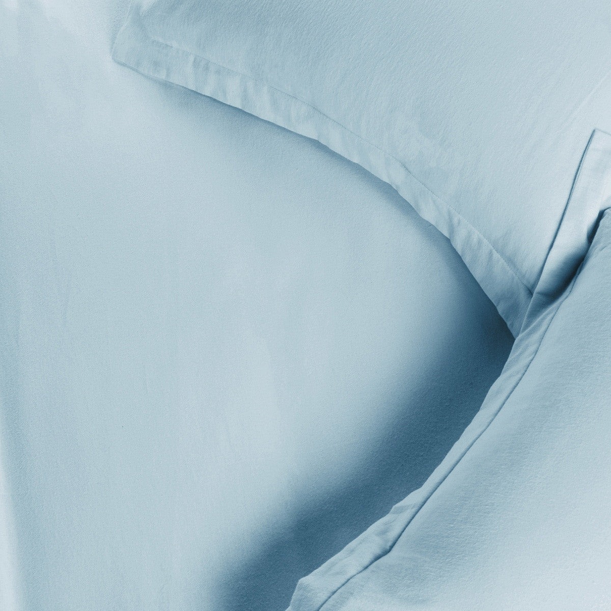 Light Blue King Cotton Blend 0 Thread Count Washable Duvet Cover Set-Down Comforters and Duvets-DECOROLALA
