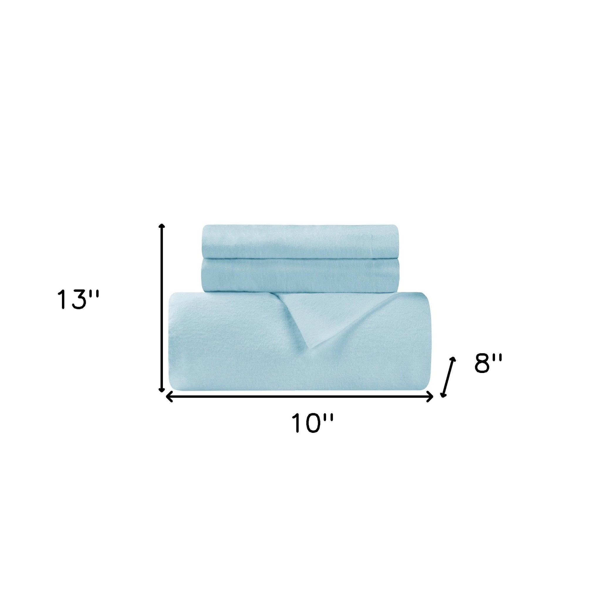 Light Blue King Cotton Blend 0 Thread Count Washable Duvet Cover Set-Down Comforters and Duvets-DECOROLALA